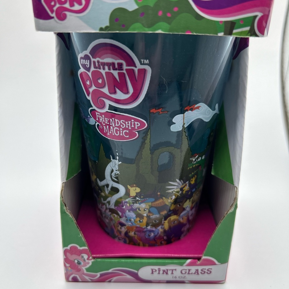 Rare My Little Pony Pink & White Pint Glass
